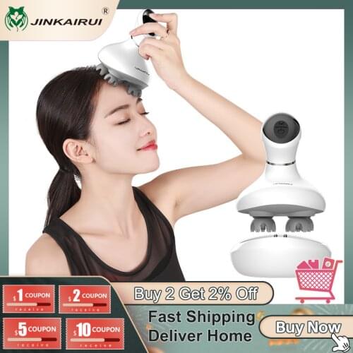 JinKaiRui Electric Scalp Massager Head Spa Therapy Massage Portable Waterproof for Muscle Relax Blood Circulation Hair Growth