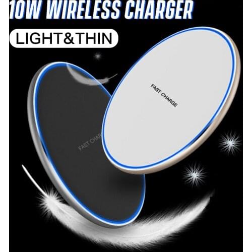 10w Qi Wireless Charger Pad for Iphone 11 Samsung Galaxy A70 A50 S10 S9 Plus Fast Wirless Charger Charging with Type C Receiver