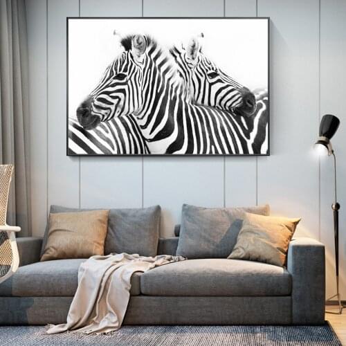 Black and White Line Animals Canvas Paintings Abstract Zebra Posters and Prints Wall Art Picture for Living Room Home Decoration
