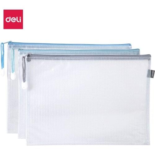 1pc waterproof A4 zipper transparent waterproof file bag, pencil case file bag business office student supplies