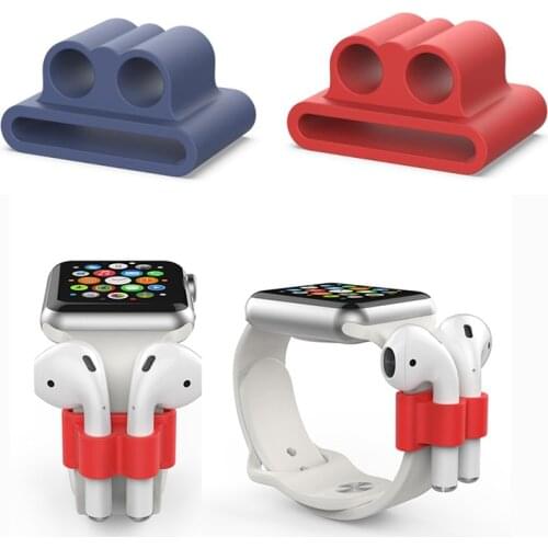 For Apple Airpods Pro Earphone Holder Case Cover For Iwatch Strap Anti-lost Silicone Watch Strap For Air pods Pro For Airpods