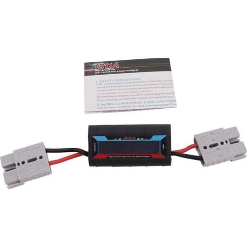 130A Watt Meter Power Analyzer Digital LCD Solar Volt Amp Anderson Style Plug