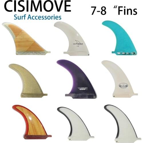 CISIMOVE NEW come fiberglass 7 to 8 inches center fin single fin for long board surfboard