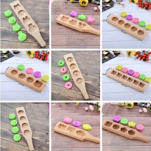 Wooden Moon Cake Mold Handmade Environmentally Friendly Pastry Impression Pumpkin Cake Mung Bean Cake Mold Kitchen Bakeware