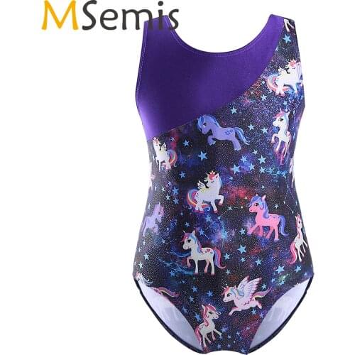 Kids Girls Ballet Dress Gymnastics Swimsuit for Dancing Ballerina Ballet Clothing One-piece Ballet Gymnastics Leotard Jumpsuit