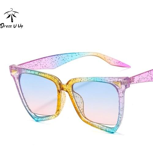 DRESSUUP 2020 New Sunglasses Leopard Rainbow Womens Sunglasses Cat Eyes Oculos De Sol Gafas lunette de soleil