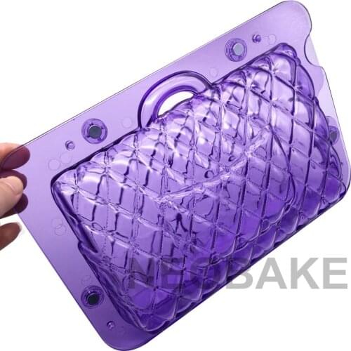 Extra big Size 3D Cake Lady Bag Chocolate Mold Plastic Polycarbonate HandBag Cake Decorating Tools Chocolate Making Mould