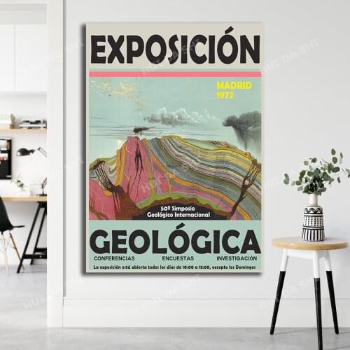 Geological Exhibition Poster 1972 Geology Poster Geology Print