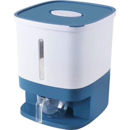 94PF 10Kg Rice Storage Container Large Sealed Grain Dispenser Storage Box with Lid Measuring Cylinder Moisture Proof