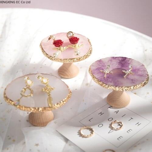 Synthetic Agate Jewelry Tray Earrings Display Tray Shooting Props Creative Ornaments Living Room Home Decoration Accessories