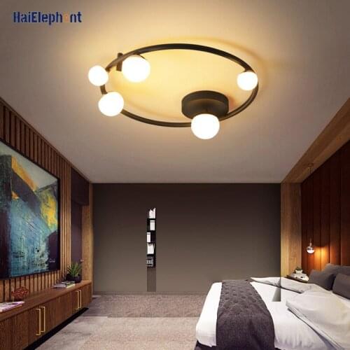 Modern LED Chandeliers Lights For Bedroom Living Dining Room Black Home Deco Lamp Indoor Lighting Luminaire Dimmable With Remote