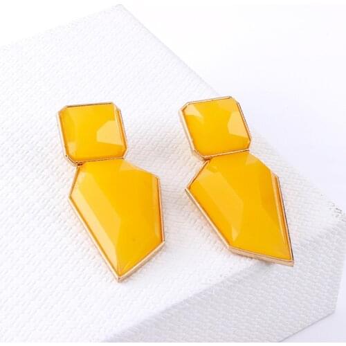 Trendy Unusual Summer Geometric Earring Women Ladies Joker Candy Lubricious Ear Drop Individual Character Style Earrings Woman