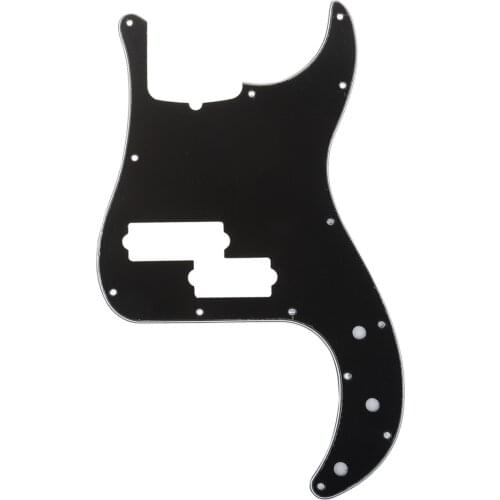 Musiclily Pro 5-String 13-Hole Contemporary P Bass Pickguard for Fender American Precision Bass, 3Ply Black