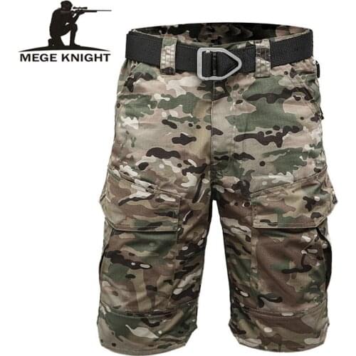 MEGE KNIGHT Brand Tactical Men Military Camouflage Short Multi Pocket Summer Breathable Quick-dry Male Casual Short Pants