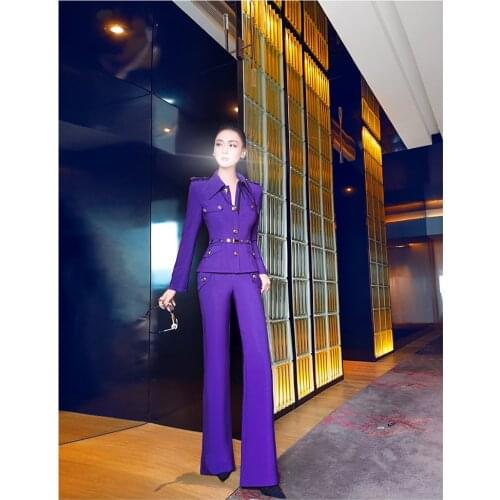 New spring and autumn office lady Fashion casual brand female women girls coat pants sets suits clothing