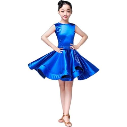 Latin Dance Dress for Girls New Short Sleeve Lace Standard Ballroom Dancing Dress for Kids Salsa Rumba Cha Cha Samba Tango Dress