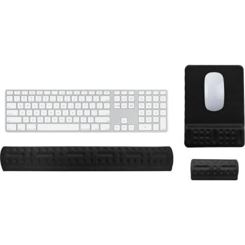 Keyboard and Mouse Wrist Rest Ergonomic Memory Foam Hand Palm Rest Support for Typing and Gaming Wrist Pain Relief and Repair