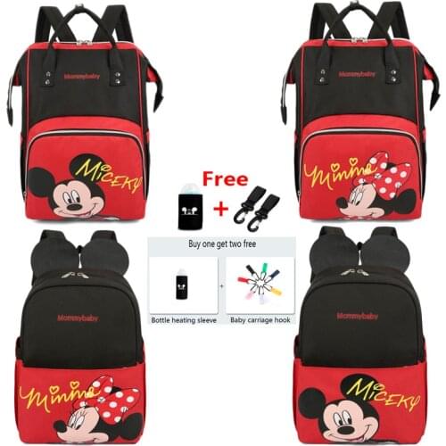 Disney Disney backpack Cartoon Mickey Maternity Waiting Package Diaper bag Baby bag Baby travel care bag Mother Travel Backpack