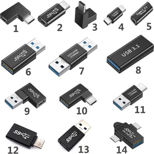 USB3.1 Micro usb Type-c 2 in 1 otg Plug jack Power Connector Charging Adapter Type-C Extension Cable for Laptop Tablet Phone