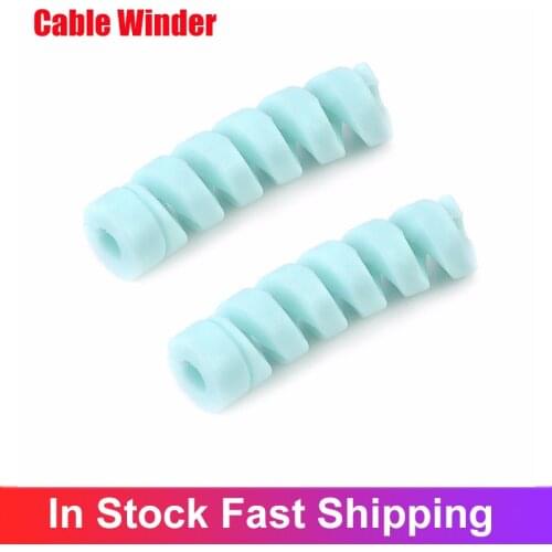 2pcs Spiral Cable Protect Data Line Silicone Winder Protective For Xiaomi Samsung Charging Line Earphone Cable Cord Management