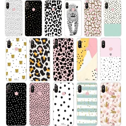 44 Leopard print dot gift Soft Silicone Tpu Cover phone Case for Xiaomi Redmi 6 8 8a Note 8 Pro 8t case