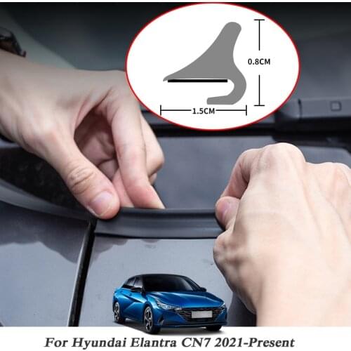 1.8M Car Window Sealant Rubber Protector Seal Strip Trim Car Front Windshield Spoiler For Hyundai Elantra CN7 2021-Present