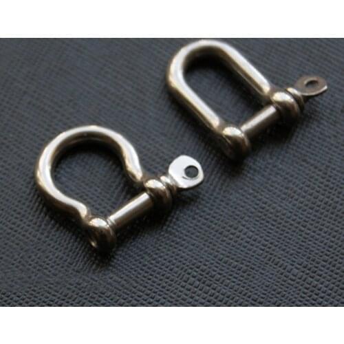 1PC Adjustable Stainless Steel U-Shaped Horseshoe Buckle Keychain Survival Bracelets Buckle Outdoor Camping EDC Pocket Tool