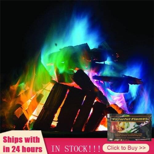 10g/15g/25g Mystical Fire Flame Colorant Flame Colour Changing Display Camping Fire Colorful Flame Powder Party Decor Game TSLM1