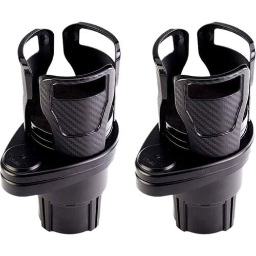 2PCS Car Cup Holder Expander Adapter 2 in 1 Vehicle-Mounted Cup Drink Holder 360 Degrees Rotating