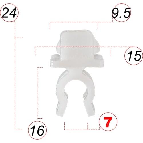 20pcs 7mm Car ATV Motorcycle Accessories Cable Fixing Cradle For Honda Yamaha Suzuki Kawasaki