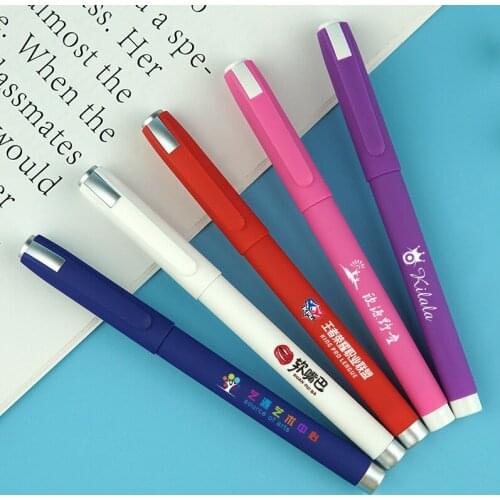 500pcs Per Set Advertising Wholesale Gel Pen Custom Logo Student Business Office Promotional Gel Pen Water-Based Sign Pen