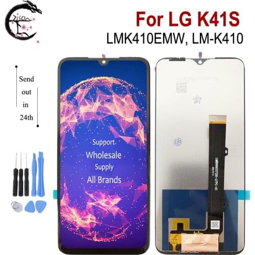 6.55" K41S LCD With Frame For LG K41S Display LMK410EMW K410 LCD Touch Screen Sensor Digitizer Assembly Replacement Tested OK