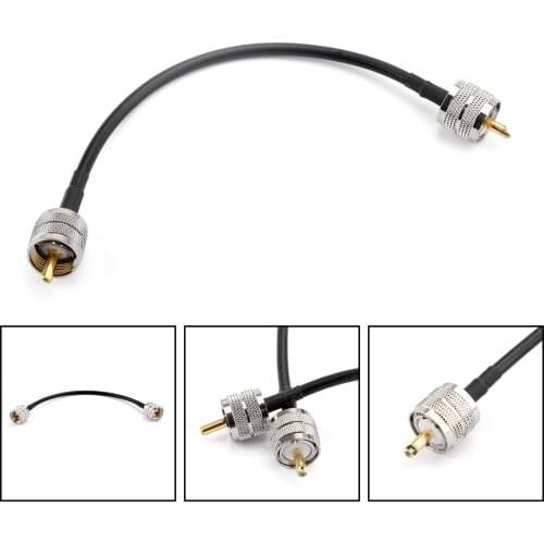 Artudatech 25cm 50cm 100cm UHF PL259 Male to Male Plug Coax Pigtail Jumper Coaxial Cable RG58 Jack Parts
