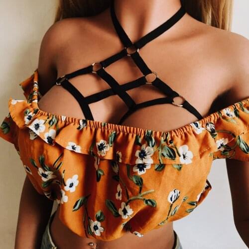 B0020 Women Clothing Real Shot Spot inside Strap Accessories Fashion Elastic Band Harness Underwear Sexy Bra