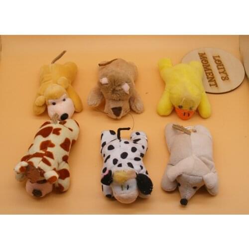 Free Shipping 6Pcs/lot Lovely Animal Magnet Stickers With Heart Plush Fridge Magnet Sticker Children Birthday Gift