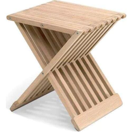 Wooden Folding Shoe Stool Recreational Sofa Stylish Delicate Chair Save Space Small Family Outdoor Garden Living Room Bedroom