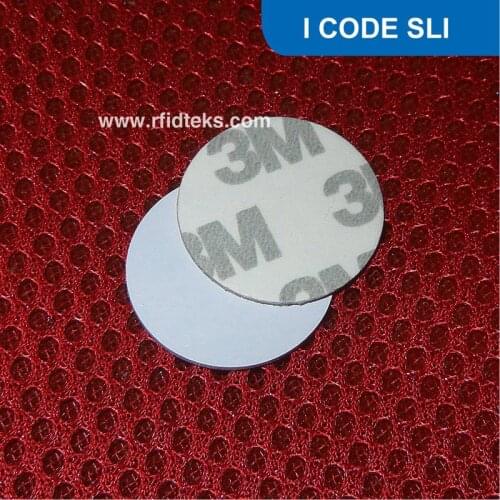 Dia 20mm RFID Tag RFID PVC Token with 3M Sticker rfid coin tags disc tags RFID PVC tag 13.56MHz, ISO 15693 with I CODE SLI Chip