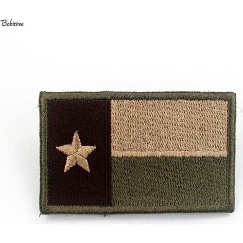 Texas Flag Patch Size 8.0*5.0cm Hook Loop Badge Embroidered Armband Stickers For Backpack Clothing Decoration