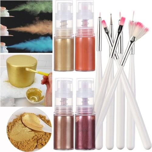 Fondant Cake Painting Brush Edible Glitter Cake Decoration Powder Baking Color Dust Icing Pastry Pen Brush DIY Sugar craft Tool