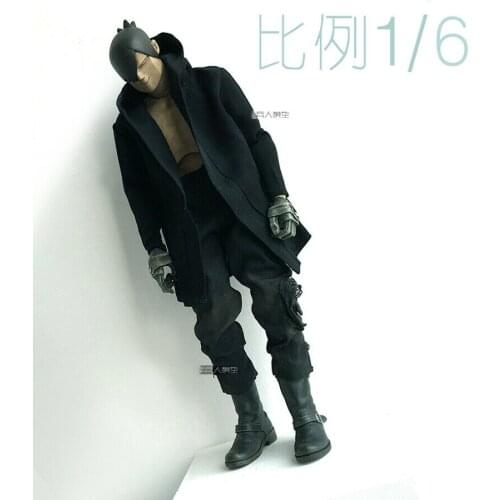 1/6 Scale Black Coat Model for 12" Male Action Figure