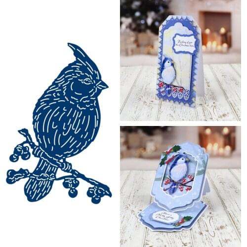 2021 Arrival New Christmas Blue Jay Bird Animal Cutting Dies Scrapbook Diary Decoration Stencil Ebossing Template DIY Greeting