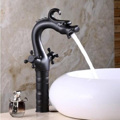 New arrival high quality cold and hot dual levers High ORB bathroom sink faucet basin faucet with 45 cm plumbing hose
