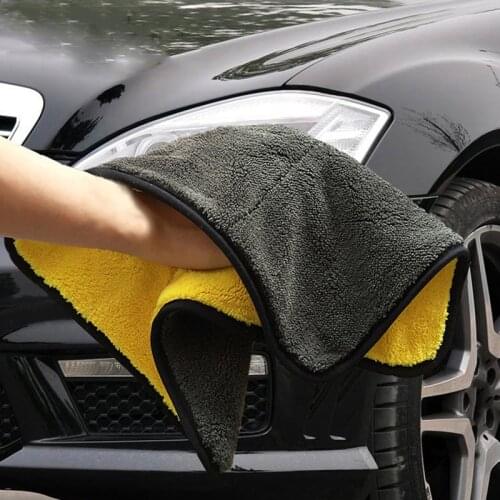 Car Wash Microfiber Cleaning Towel Double Layer Thicken Extra Soft Cleaning Drying Rags Paint Care Cloth Detailing Cleaning Tool