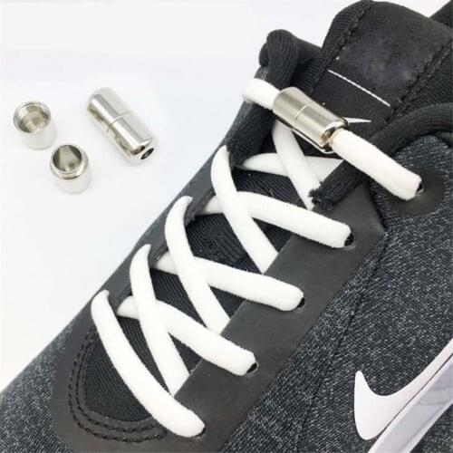 1pair Semicircle Shoelaces Sneakers No Tie Shoelace Quick Elastic Locking Shoe laces Kids Adult Women Men Shoes lace Strings