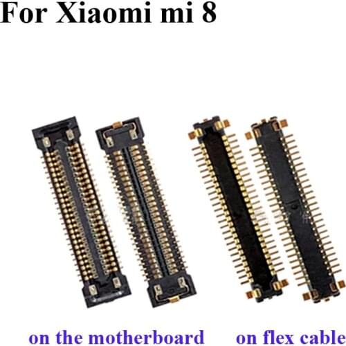 2pcs For Xiaomi mi 8 mi8 LCD display screen FPC connector For Xiao mi mi 8 mi8 logic on motherboard mainboard