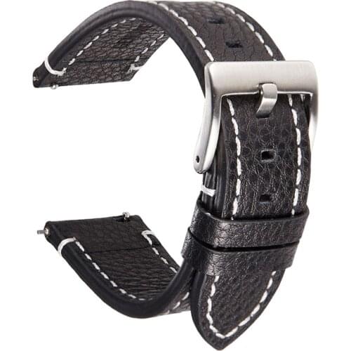 Watchbands 18mm/19mm/20mm/21mm/22mm Watch band Strap Retro Calf Leather Genuine Leather Straps Belt Quick Release Pin Watchband