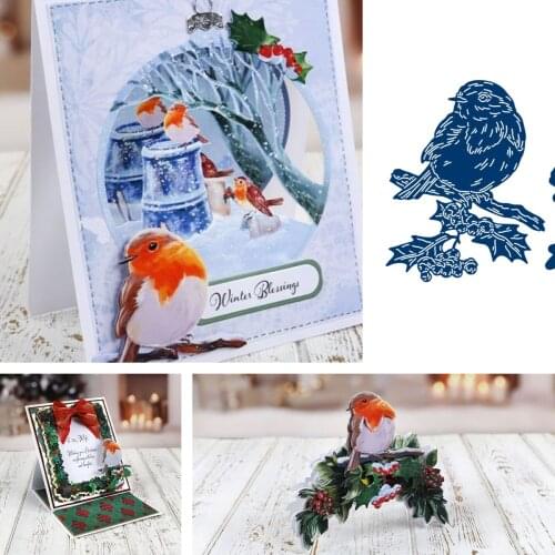 Bird Animal Christmas New Style Cutting Dies Scrapbook Diary Decoration Stencil Ebossing Template DIY Greeting Card Maker Albums