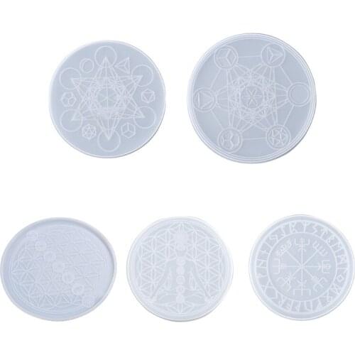 Crystal Epoxy Resin Mold Astrology Astrolabe Tray Ornaments Silicone Mould DIY Crafts Decoration Making Tool
