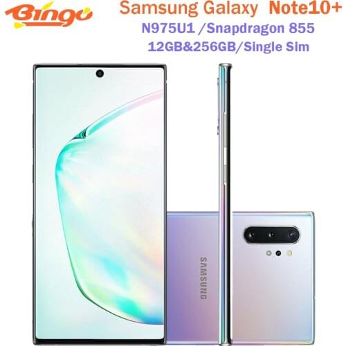 Samsung Galaxy Note10+ Note10 Pro N975U N975U1 Unlocked Mobile Phone Snapdragon 855 Octa Core 6.8" Triple Cameras 12GB&256GB