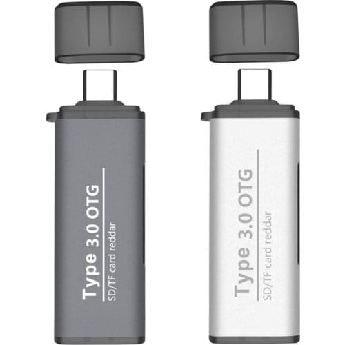 SD TF Cardreader Adapter Memory Card USB 3.0 Type-C OTG Adapter Card Reader USB C Male To USB Female for SD/TF Card